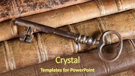  Presentation with old book - Audience pleasing PPT theme consisting of lying on weathered old book backdrop and a tawny brown colored foreground