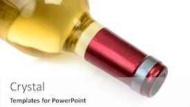 Presentation with bottle - Beautiful presentation featuring lying-white-wine-bottle-close backdrop and a white colored foreground