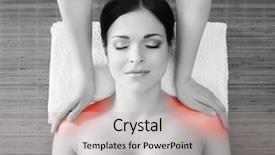  Presentation with health hope healing - Beautiful PPT layouts featuring neck lymph nodes - healthy beautiful woman spa recreation backdrop and a  colored foreground