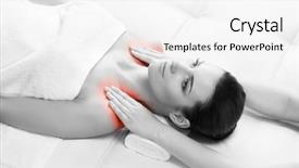  Presentation with health hope healing - Amazing slide set having neck lymph nodes - healthy beautiful woman spa recreation backdrop and a  colored foreground