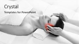  Presentation with health hope healing - Amazing presentation having neck lymph nodes - healthy beautiful woman spa recreation backdrop and a  colored foreground