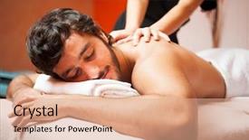  Presentation with lymphatic - Cool new PPT layouts with lymphatic - man having a massage backdrop and a coral colored foreground