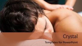  Presentation with lymphatic - PPT theme featuring lymphatic - man having a massage background and a red colored foreground