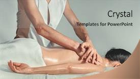  Presentation with lymphatic - Slide deck enhanced with lymphatic - massage oil therapy a young background and a light gray colored foreground