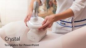  Presentation with heart special education - Beautiful theme featuring lymphatic - woman in special white suit backdrop and a soft green colored foreground