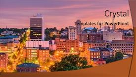  Presentation with lynchburg - Colorful slides enhanced with lynchburg virginia usa downtown city backdrop and a coral colored foreground