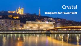  Presentation with notre dame - Theme with lyon-notre-dame-de-fourviere background and a teal colored foreground