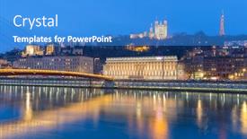  Presentation with notre dame - PPT layouts featuring lyon-notre-dame-de-fourviere background and a teal colored foreground