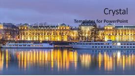  Presentation with university - Presentation theme enhanced with lyon university bridge along rhone background and a  colored foreground