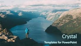  Presentation with photo - Slides with lysefjorden fjord near preikestolen pulpit background and a  colored foreground