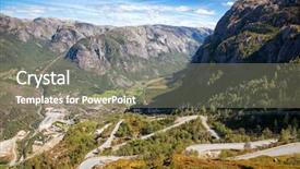  Presentation with pop art pink hair - Slide set with lysefjorden from the mountain plateau background and a gray colored foreground