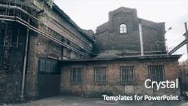 Presentation with budapest - Audience pleasing presentation theme consisting of m - abandoned factory building at csepel backdrop and a dark gray colored foreground