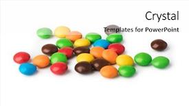  Presentation with white chocolate - PPT theme enhanced with m - colorful chocolate buttons background and a white colored foreground