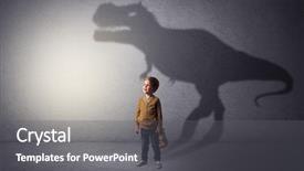  Presentation with cute - PPT theme having m - i m dreaming about dinosaurus background and a gray colored foreground