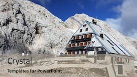  Presentation with couples on the mountain - Presentation having m - kredarica mountain hut 2 515 background and a light gray colored foreground