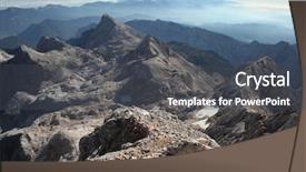  Presentation with summit - Presentation design having m dia - view from the summit background and a dark gray colored foreground