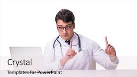  Presentation with mhealth - Cool new presentation theme with m e - doctor in telemediine mhealth concept backdrop and a  colored foreground