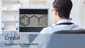  Presentation with radiologist - PPT theme consisting of m e - doctor radiologist looking at x-ray background and a  colored foreground