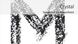  Presentation with alphabet - Slide set consisting of m - hand-written alphabet isolated over the white background background and a white colored foreground