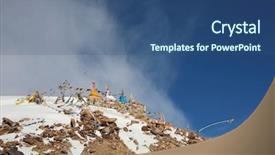 Presentation with ladakh - Beautiful presentation theme featuring m in the himalayas buddhist backdrop and a  colored foreground