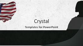  Presentation with orange and grey - Slide deck with m16 - us flag against grey background background and a  colored foreground