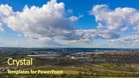  Presentation with military unmanned aerial vehicle - Cool new presentation design with m4 motorway junction 11 aerial backdrop and a tawny brown colored foreground