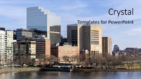 Presentation with pittsburgh pennsylvania usa city skyline - Colorful PPT theme enhanced with ma - boston downtown cityscape along charles backdrop and a light blue colored foreground