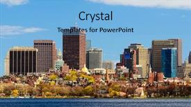  Presentation with boston - Presentation having ma - boston massachusetts cityscape background and a light blue colored foreground