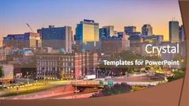  Presentation with highways - Colorful slide set enhanced with ma - boston massachusetts usa cityscape backdrop and a coral colored foreground