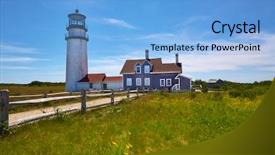  Presentation with cape cod - Colorful slide set enhanced with ma - cape cod truro lighthouse backdrop and a light blue colored foreground
