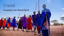  Presentation with ritual - Amazing presentation having maasai-village-tanzania-africa-december backdrop and a  colored foreground