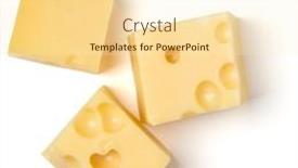  Presentation with white cheese - Theme enhanced with maasdam-cheese-cubes-isolated background and a cream colored foreground