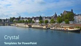  Presentation with wait - PPT theme consisting of husky sled dog racing background and a light gray colored foreground