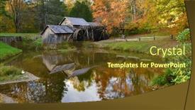  Presentation with virginia - Colorful presentation theme enhanced with mabry-mill-in-autumn-blue backdrop and a tawny brown colored foreground
