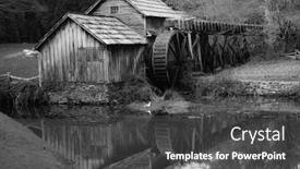  Presentation with autumn blue - Slide set having mabry-mill-in-autumn-blue background and a dark gray colored foreground