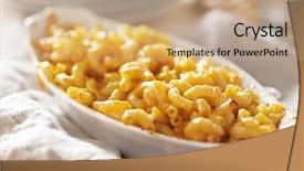  Presentation with macaroni cheese - Amazing slide deck having mac - baked macaroni and cheese side backdrop and a coral colored foreground