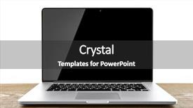  Presentation with mac - Audience pleasing slides consisting of mac - laptop with black screen backdrop and a dark gray colored foreground