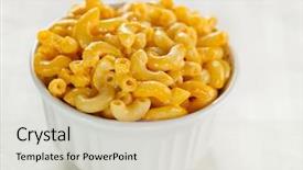  Presentation with macaroni cheese - Presentation having mac - macaroni and cheese background and a light gray colored foreground