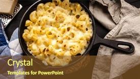 Presentation with mac - Presentation featuring mac and cheese background and a tawny brown colored foreground