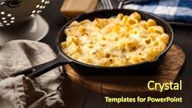  Presentation with mac - Presentation theme enhanced with mac and cheese background and a wine colored foreground