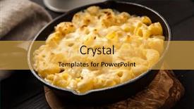  Presentation with mac - PPT theme consisting of mac and cheese background and a yellow colored foreground