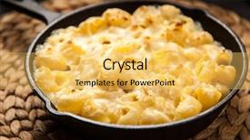  Presentation with mac - Colorful PPT theme enhanced with mac and cheese backdrop and a yellow colored foreground