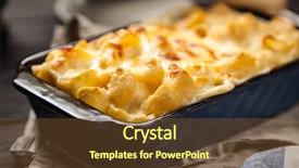  Presentation with mac - Colorful presentation theme enhanced with mac and cheese backdrop and a tawny brown colored foreground