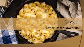  Presentation with mac - Amazing PPT theme having mac and cheese backdrop and a yellow colored foreground