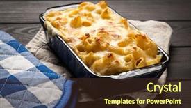  Presentation with mac - Presentation theme having mac and cheese background and a tawny brown colored foreground