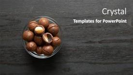  Presentation with macadamia nuts - Slide deck consisting of macadamia-nuts-in-bowl background and a dark gray colored foreground