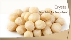  Presentation with macadamia nuts - Presentation theme consisting of macadamia-nuts-isolated background and a cream colored foreground