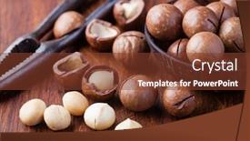  Presentation with macadamia nuts - Slides featuring macadamia nuts on a wooden background and a tawny brown colored foreground