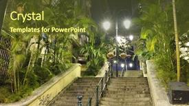  Presentation with night - Beautiful PPT theme featuring macao ex-colony of portugal backdrop and a  colored foreground