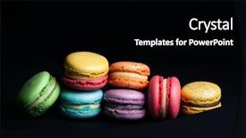  Presentation with sweet - Presentation with pile of sweet and colourful background and a black colored foreground